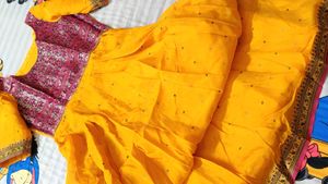 Beautiful Saree Stiched Ethnic Dress 💛🌟😍