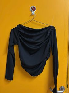 Chic Black Long Sleeve Top