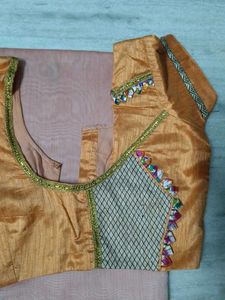 Orange Saree With Blouse