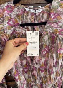 Zara Limited Edition Printed Bohemian Mini Dress