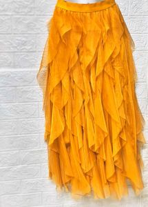 Net Mustard Yellow 💛 Skirt Free Size fixed Price