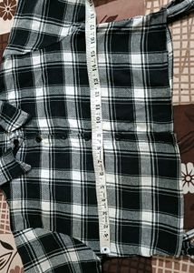 Crop Check Shirt For Women