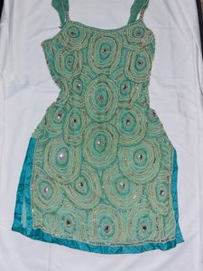 Pearl Beaded Mini Dress