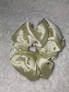 Embellished Satin Scrunchies
