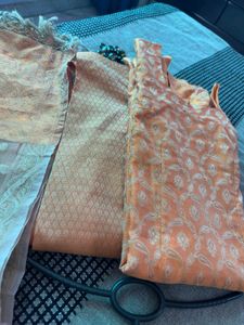 Peach Punjabi Stiched Salwar Suit