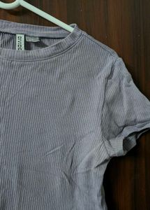 H&amp;M Lavender Ribbed Top