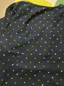 Navy blue Polka Dot Top