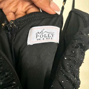 oh polly Sparkling Black Bodycon Dress