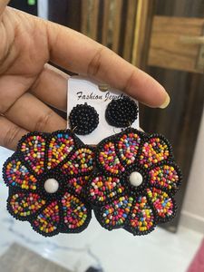 Beaded Flower Earrings