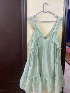 Tiered Ruffle Mini Dress Size M