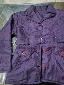 Purple Colour Beautiful Mini Long Coat