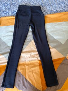 Navy High-Waisted Pants