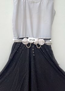 Black &amp; White Long Dress