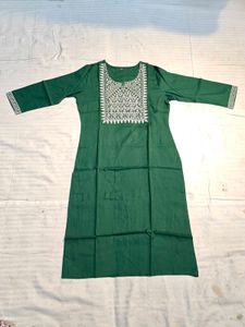 Green Embroidered Kurti