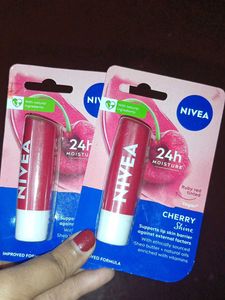 Nivea Cherry Shine Lip Balm - 2 Pack