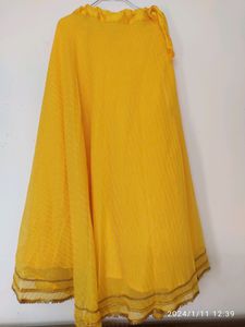 Haldi Outfit Lahenga Kurti Dupatta