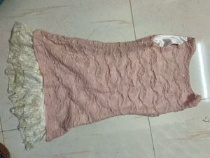 Pink Mini Dress with Lace