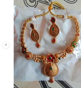 Three Piece Jewelery Set Golden Colour New