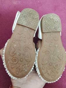 Cute Pearl Embellished Baby Sandals