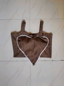 Black Heart Crop Top