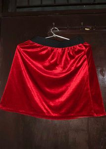 Red Velvet Mini Skirt