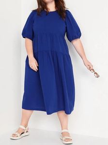 Old Navy Puffed Sleeves Beautiful Blue Dress
