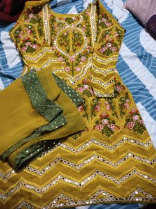 Haldi Kurta Sharara Set