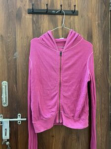 Pink Zip-Up Hoodie