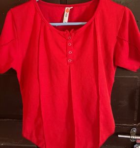 RED CORSET STYLE TOP