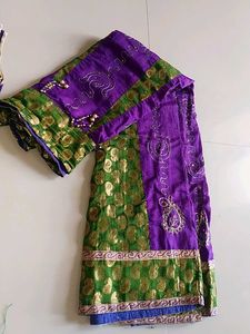 Purple &amp; Green Lehnga Choli
