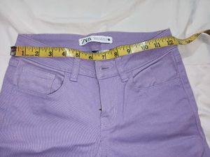 Y2k Lavender Straight Fit Denim Pants
