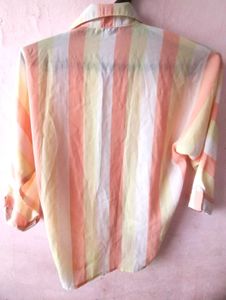 Striped Tie-Front Shirt