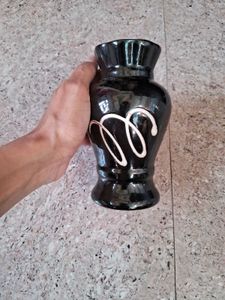 Vintage Black Ceramic Vase