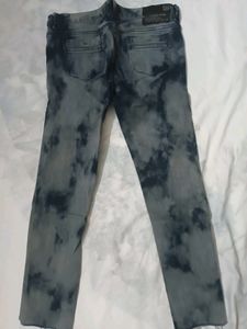 Gray blue jeans