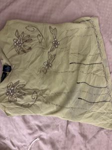 Embellished Green Tank Top