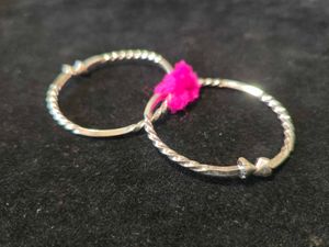 Silver Anklets Or Bangles - Pair For Kid's
