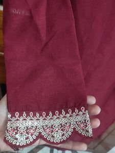 Beautiful New Maroon Embroidered Kurti