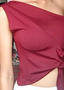Stylish One Shoulder Crop Top