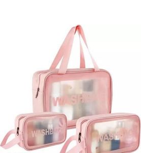 Pink Cosmetic Bags - 3 Piece Set