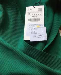 Marine Lorphelin Green Zara bodycon dress