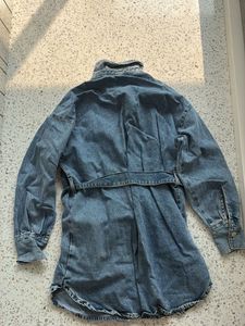 Denim Shirt Dress with Belt
