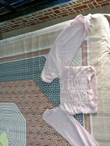 Elegant Pink Long Sleeve Top