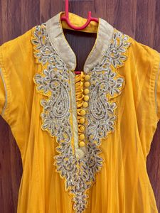 Yellow Embroidered Kurta Set