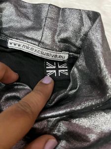 Mk exclusive silver backless bodysuit