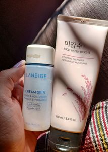Face Shop Rice Water Fash Wash.laneige Toner