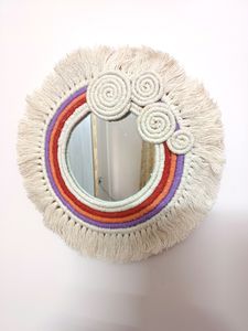 10.5 Inches Macrame Mirror