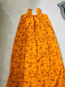 Printed Yellow nightdress