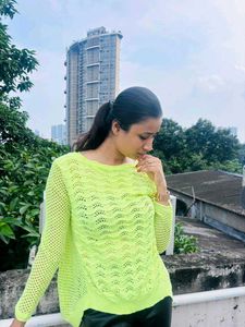 Neon Green Knit Sweater