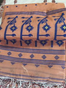 Peach Colour Cotton Saree