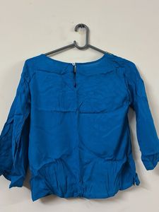Embroidered Blue Top